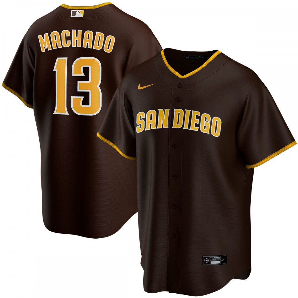 Manny Machado San Diego Padres Alternate Replica Player Jersey - Brown-Pro Kit Vault | Brand New 26/27 Sports Jerseys